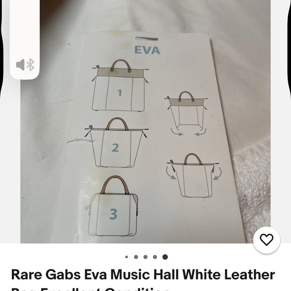 Rare Vintage Gabs Eva Music Hall White Leather - Picture 5 of 6